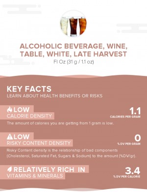 Alcoholic beverage, wine, table, white, late harvest