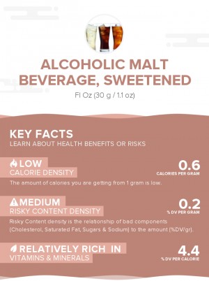 Alcoholic malt beverage, sweetened