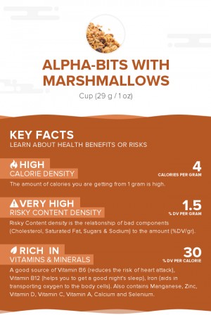 Alpha-bits with marshmallows