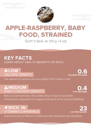 Apple-raspberry, baby food, strained