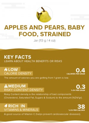 Apples and pears, baby food, strained