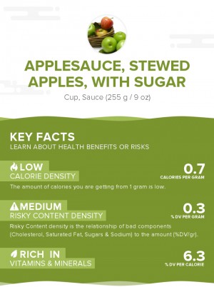 Applesauce, stewed apples, with sugar