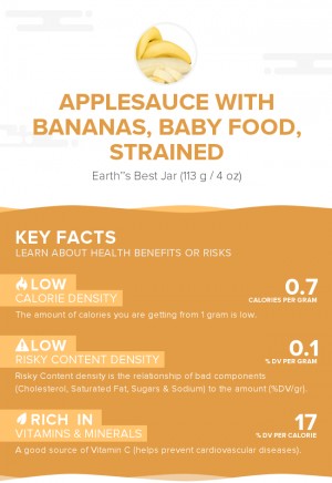 Applesauce with bananas, baby food, strained