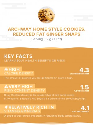 ARCHWAY Home Style Cookies, Reduced Fat Ginger Snaps