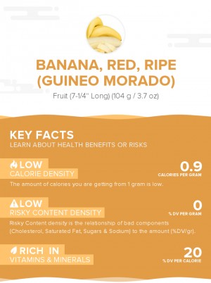 Banana, red, ripe (guineo morado)