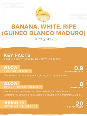 Banana, white, ripe (guineo blanco maduro)