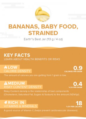 Bananas, baby food, strained