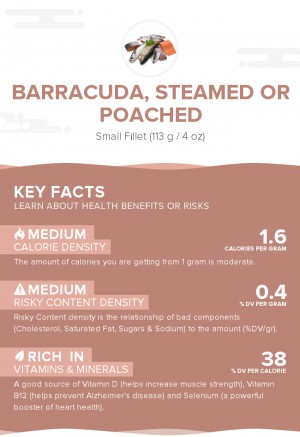 Barracuda, steamed or poached