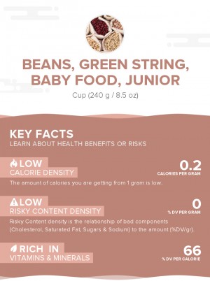 Beans, green string, baby food, junior