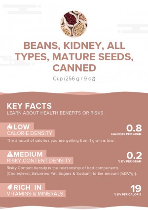 Beans, kidney, all types, mature seeds, canned