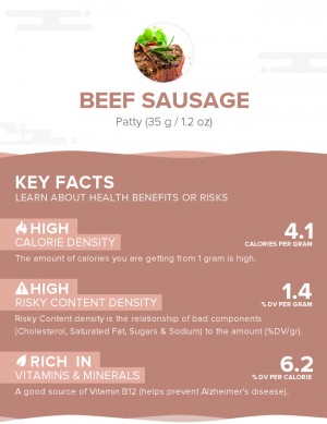 Beef sausage