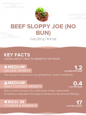 Beef sloppy joe (no bun)