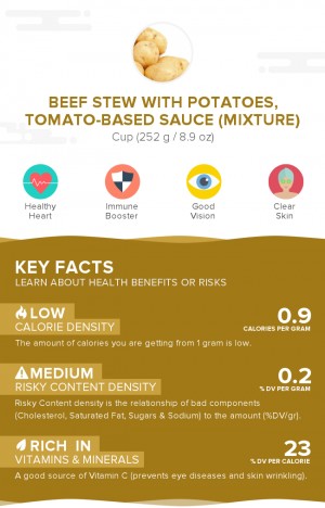 Beef stew with potatoes, tomato-based sauce (mixture)