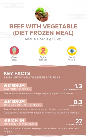 Beef with vegetable (diet frozen meal)