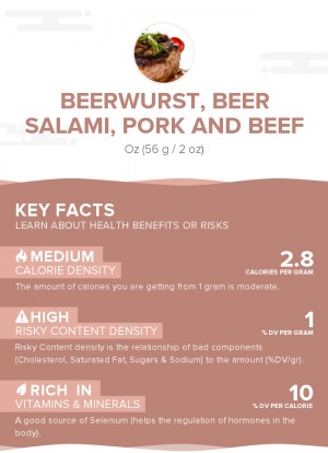 Beerwurst, beer salami, pork and beef