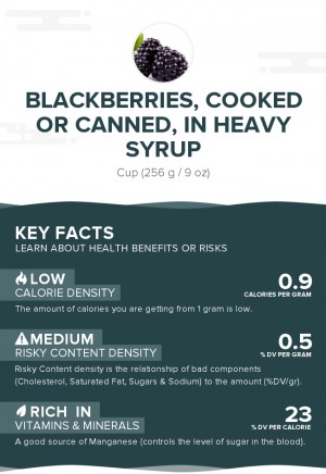 Blackberries, cooked or canned, in heavy syrup