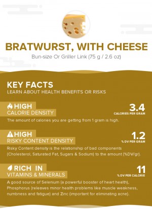 Bratwurst, with cheese