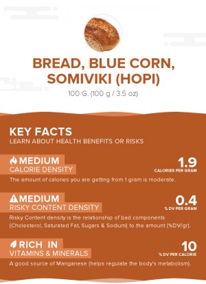 Bread, blue corn, somiviki (Hopi)