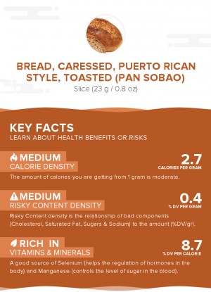 Bread, caressed, Puerto Rican style, toasted (Pan sobao)