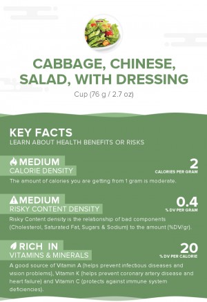 Cabbage, Chinese, salad, with dressing