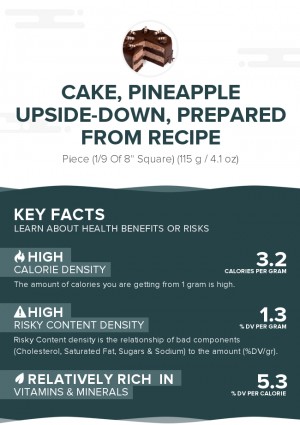 Cake, pineapple upside-down, prepared from recipe