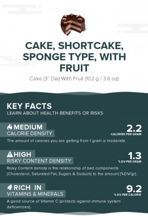 Cake, shortcake, sponge type, with fruit