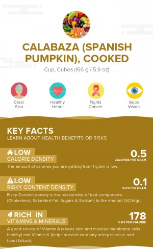Calabaza (Spanish pumpkin), cooked