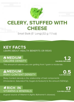Celery, stuffed with cheese