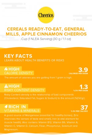 Cereals ready-to-eat, GENERAL MILLS, APPLE CINNAMON CHEERIOS