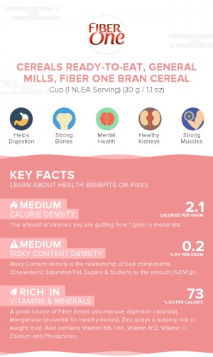 Cereals ready-to-eat, GENERAL MILLS, FIBER ONE Bran Cereal