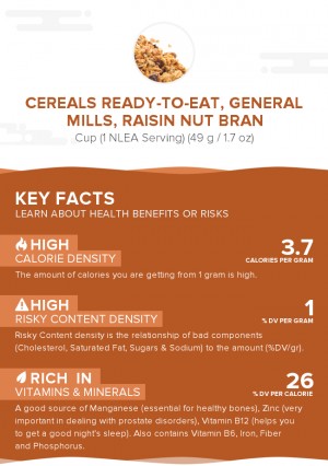 Cereals ready-to-eat, GENERAL MILLS, RAISIN NUT BRAN