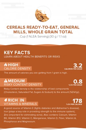 Cereals ready-to-eat, GENERAL MILLS, Whole Grain TOTAL