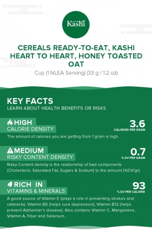 Cereals ready-to-eat, KASHI HEART TO HEART, Honey Toasted Oat