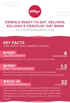 Cereals ready-to-eat, KELLOGG, KELLOGG'S CRACKLIN' OAT BRAN