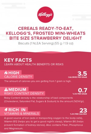 Cereals ready-to-eat, KELLOGG'S, FROSTED MINI-WHEATS Bite Size Strawberry Delight