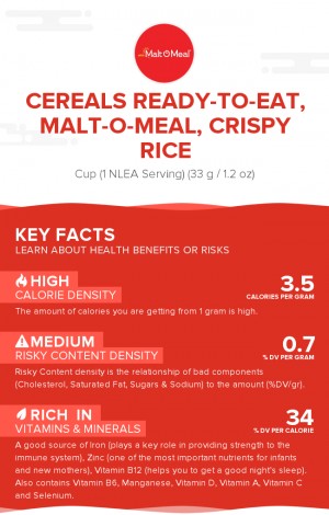 Cereals ready-to-eat, MALT-O-MEAL, Crispy Rice