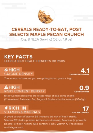 Cereals ready-to-eat, POST SELECTS Maple Pecan Crunch