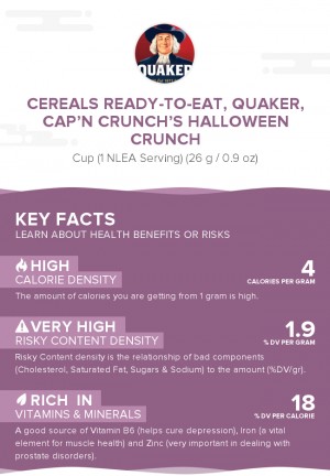 Cereals ready-to-eat, QUAKER, CAP'N CRUNCH'S Halloween Crunch
