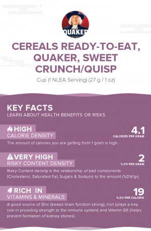 Cereals ready-to-eat, QUAKER, SWEET CRUNCH/QUISP