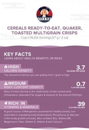 Cereals ready-to-eat, QUAKER, Toasted Multigrain Crisps