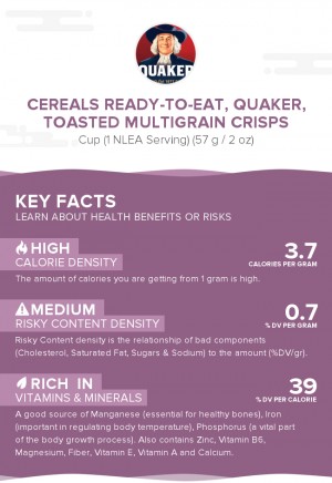 Cereals ready-to-eat, QUAKER, Toasted Multigrain Crisps