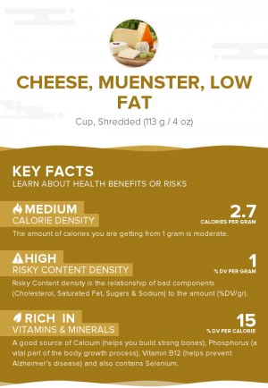 Cheese, muenster, low fat