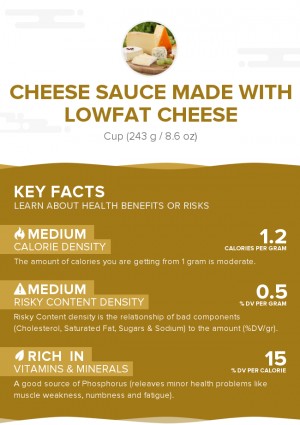 Cheese sauce made with lowfat cheese