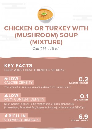 Chicken or turkey with (mushroom) soup (mixture)