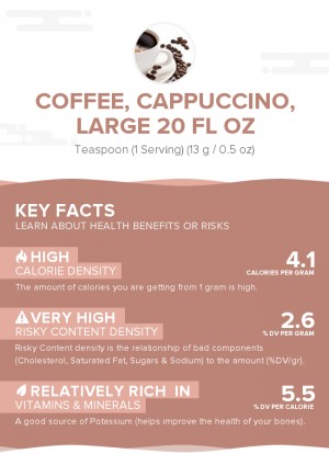 Coffee, Cappuccino, Large 20 Fl oz