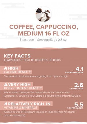 Coffee, Cappuccino, Medium 16 Fl oz