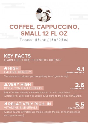 Coffee, Cappuccino, Small 12 Fl oz