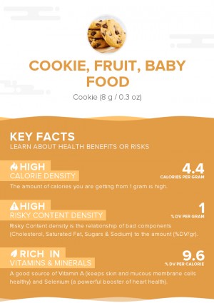 Cookie, fruit, baby food
