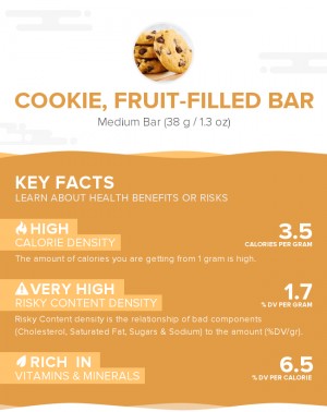 Cookie, fruit-filled bar