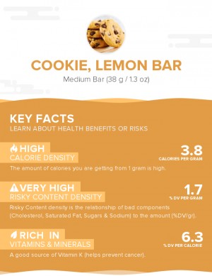 Cookie, lemon bar